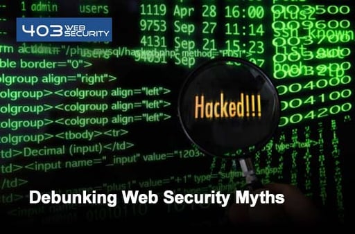 Five Web Application Security Myths