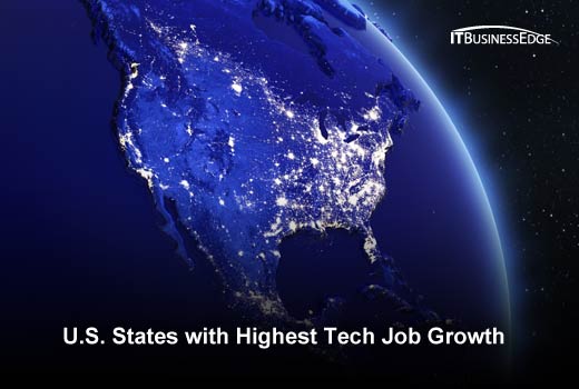 17 Fastest-Growing States for Tech Jobs - slide 1